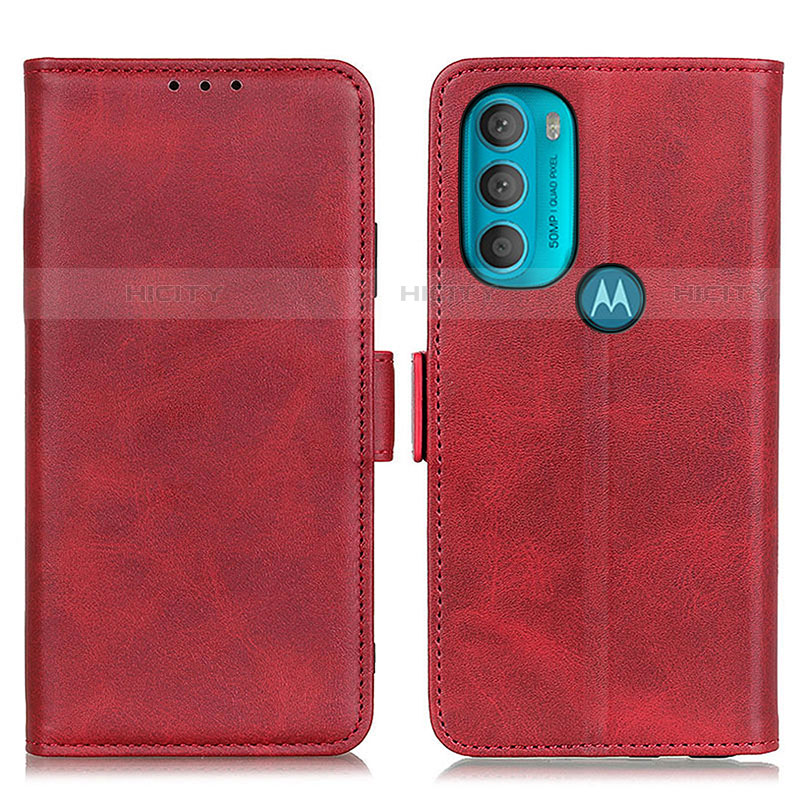 Custodia Portafoglio In Pelle Cover con Supporto M15L per Motorola Moto G71 5G Rosso