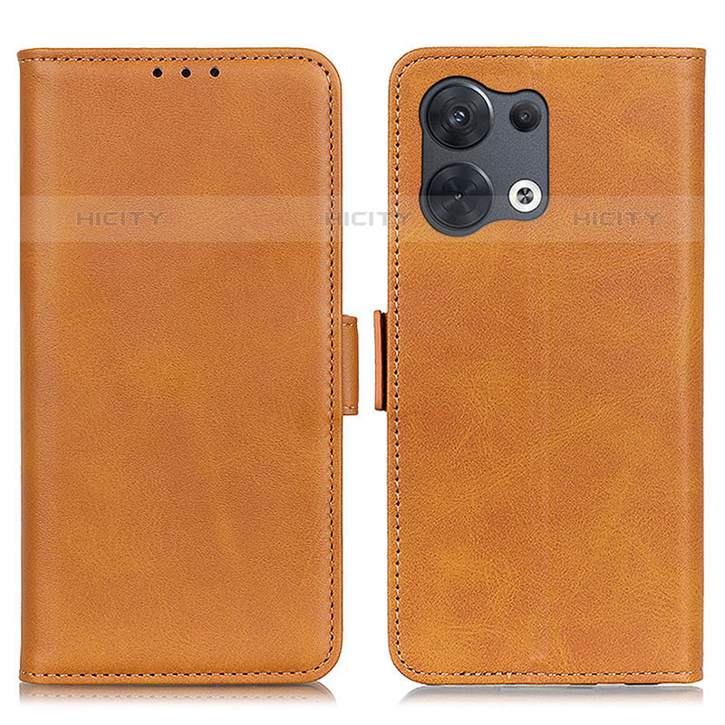 Custodia Portafoglio In Pelle Cover con Supporto M15L per Oppo Reno9 Pro 5G Marrone Chiaro