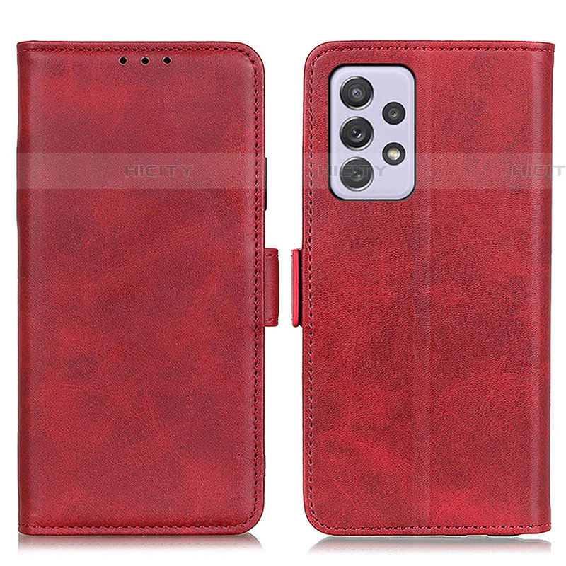Custodia Portafoglio In Pelle Cover con Supporto M15L per Samsung Galaxy A73 5G Rosso