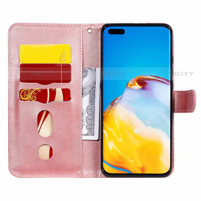 Custodia Portafoglio In Pelle Cover con Supporto N01 per Huawei P40 Pro