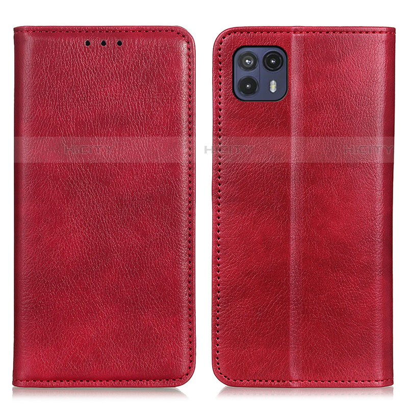 Custodia Portafoglio In Pelle Cover con Supporto N01P per Motorola Moto G50 5G Rosso