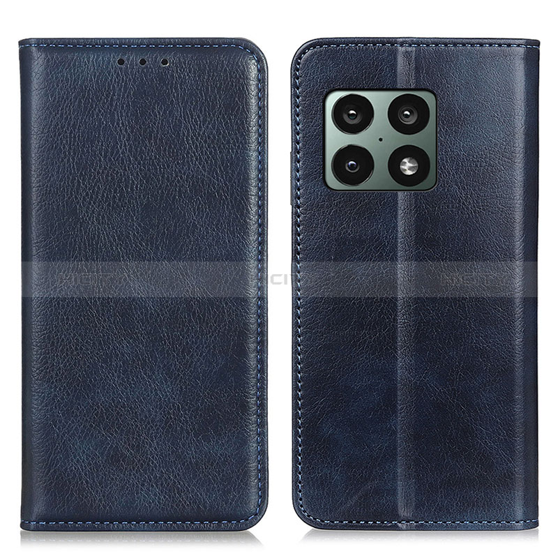 Custodia Portafoglio In Pelle Cover con Supporto N01P per OnePlus 10 Pro 5G Blu