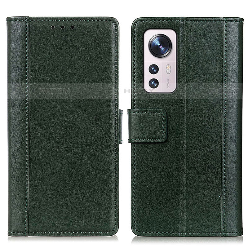 Custodia Portafoglio In Pelle Cover con Supporto N02P per Xiaomi Mi 12 Lite 5G Verde