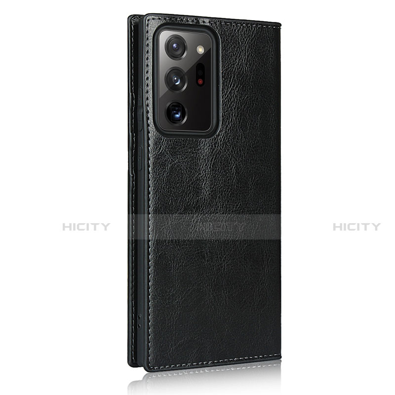 Custodia Portafoglio In Pelle Cover con Supporto N04 per Samsung Galaxy Note 20 Ultra 5G Nero