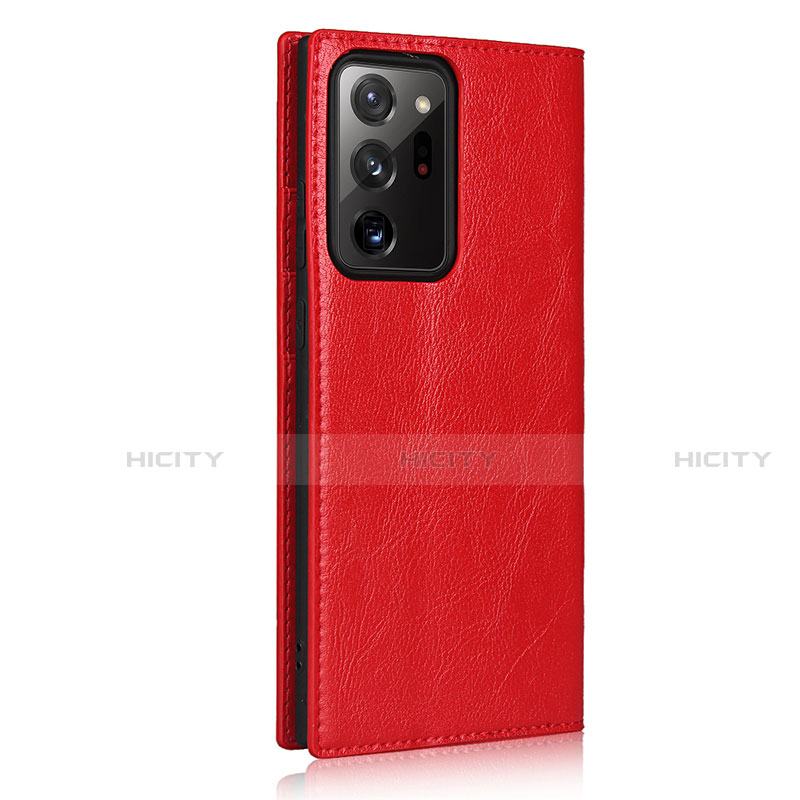 Custodia Portafoglio In Pelle Cover con Supporto N04 per Samsung Galaxy Note 20 Ultra 5G Rosso