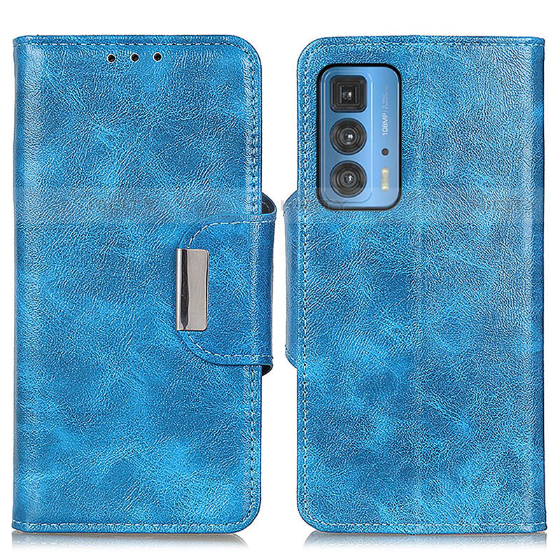 Custodia Portafoglio In Pelle Cover con Supporto N04P per Motorola Moto Edge S Pro 5G Cielo Blu
