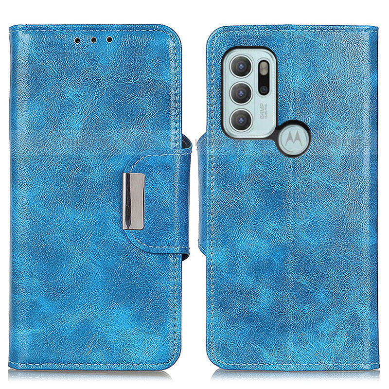 Custodia Portafoglio In Pelle Cover con Supporto N04P per Motorola Moto G60s
