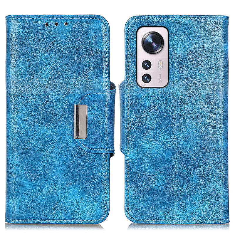 Custodia Portafoglio In Pelle Cover con Supporto N04P per Xiaomi Mi 12S Pro 5G Cielo Blu