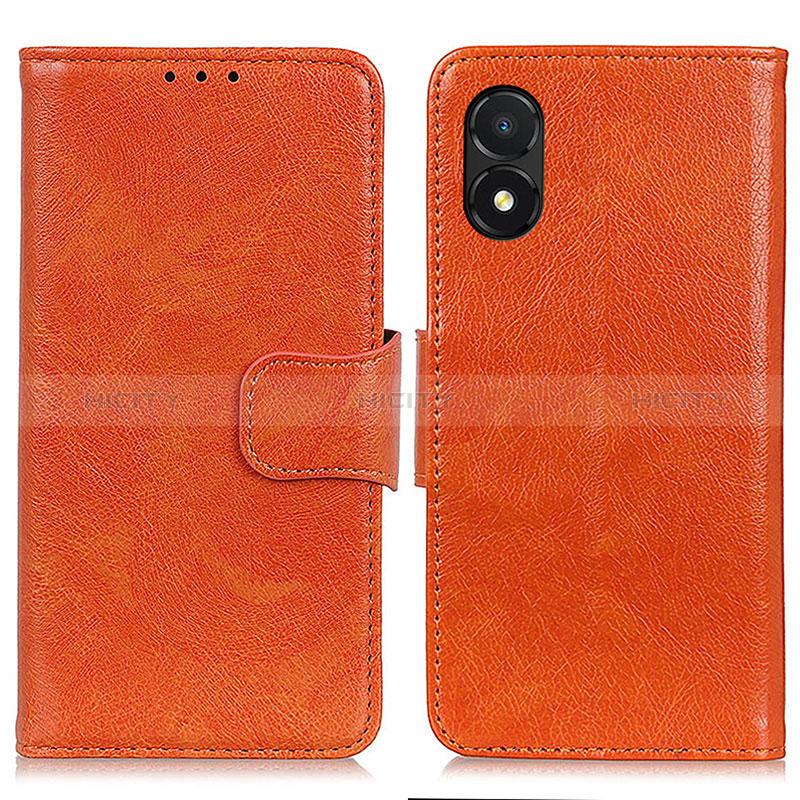 Custodia Portafoglio In Pelle Cover con Supporto N05P per Huawei Honor X5 Arancione