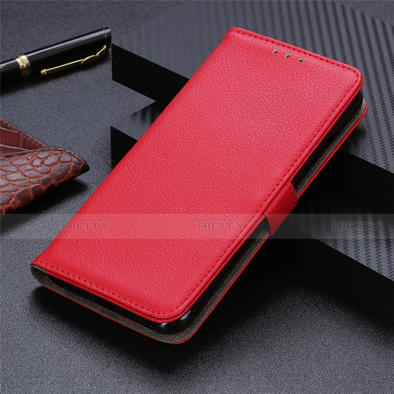 Custodia Portafoglio In Pelle Cover con Supporto N06 per Huawei P40 Pro+ Plus Rosso