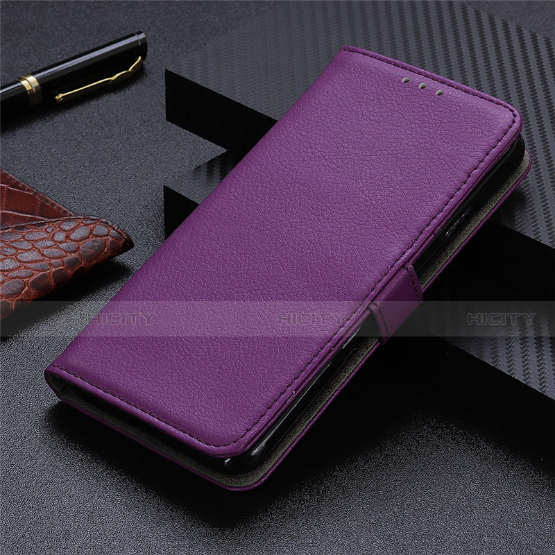 Custodia Portafoglio In Pelle Cover con Supporto N06 per Huawei P40 Pro+ Plus Viola