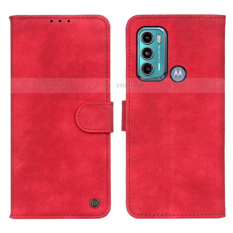 Custodia Portafoglio In Pelle Cover con Supporto N06P per Motorola Moto G40 Fusion Rosso