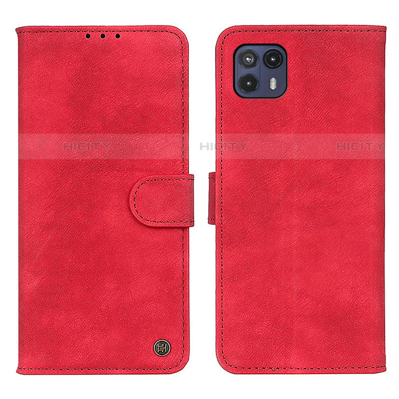 Custodia Portafoglio In Pelle Cover con Supporto N06P per Motorola Moto G50 5G Rosso