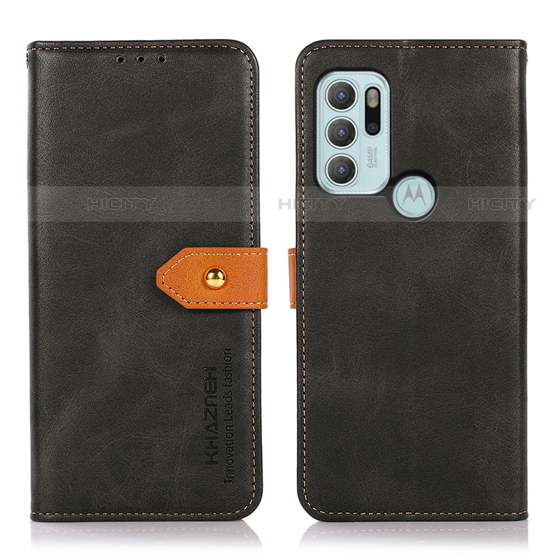 Custodia Portafoglio In Pelle Cover con Supporto N07P per Motorola Moto G60s