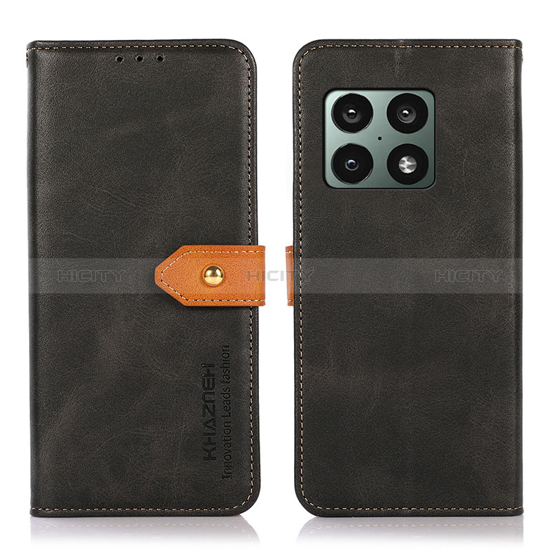 Custodia Portafoglio In Pelle Cover con Supporto N07P per OnePlus 10 Pro 5G Nero