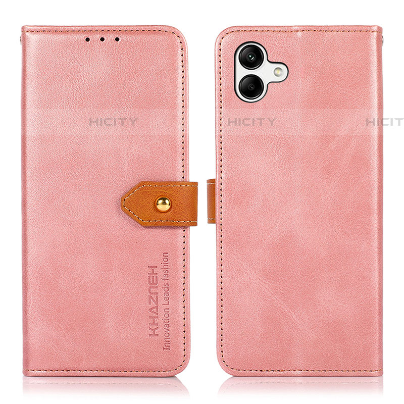Custodia Portafoglio In Pelle Cover con Supporto N07P per Samsung Galaxy A04E Rosa