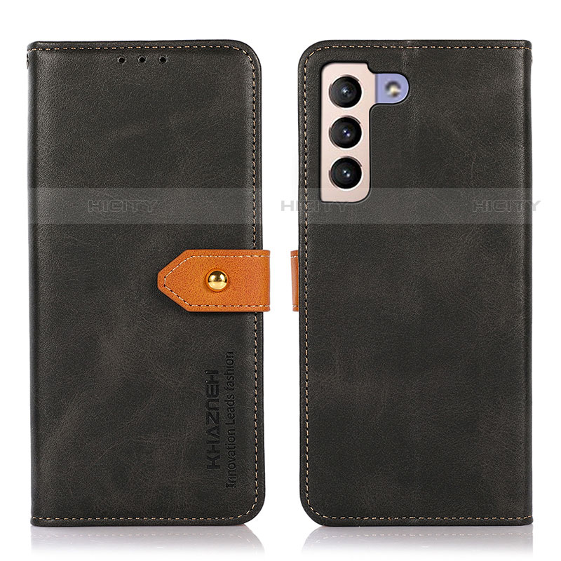 Custodia Portafoglio In Pelle Cover con Supporto N07P per Samsung Galaxy S21 5G Nero