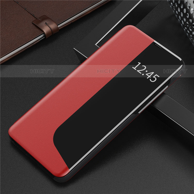 Custodia Portafoglio In Pelle Cover con Supporto N09 per Huawei P40 Pro Rosso