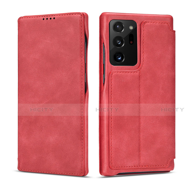 Custodia Portafoglio In Pelle Cover con Supporto N09 per Samsung Galaxy Note 20 Ultra 5G Rosso