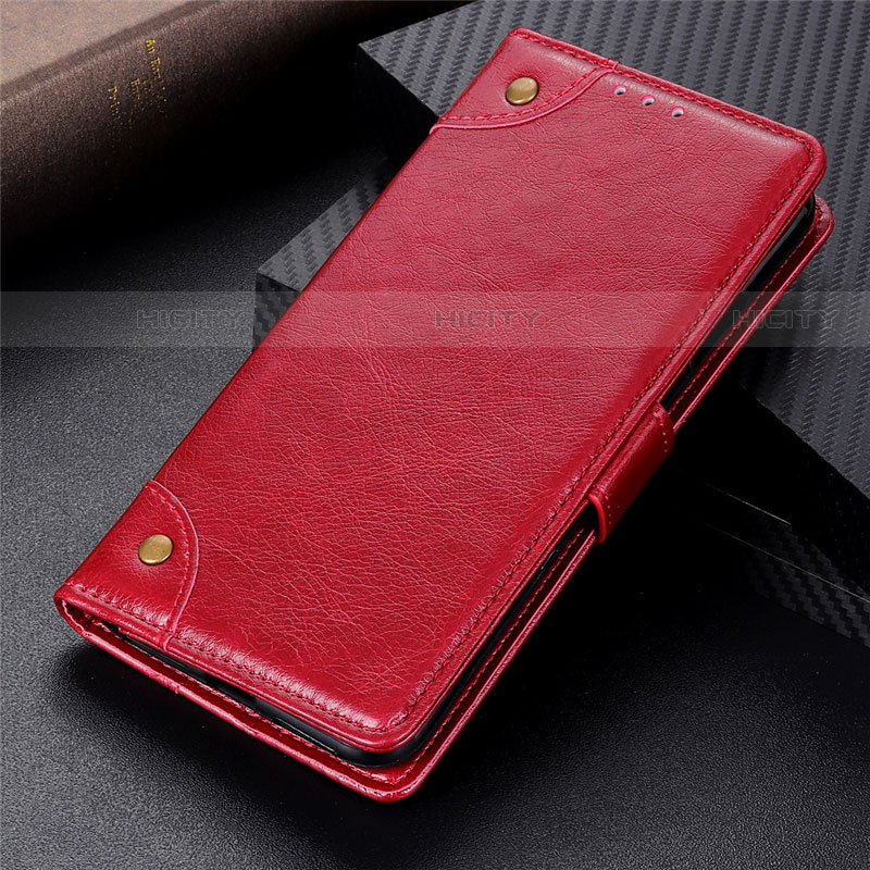 Custodia Portafoglio In Pelle Cover con Supporto N11 per Huawei P40 Pro Rosso