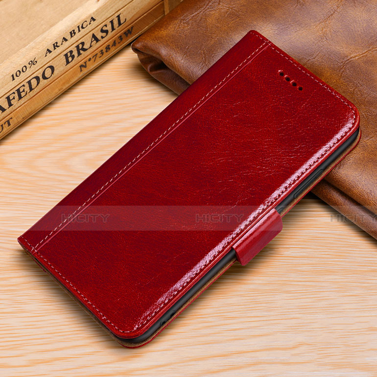 Custodia Portafoglio In Pelle Cover con Supporto P01 per Huawei P30 Lite Rosso