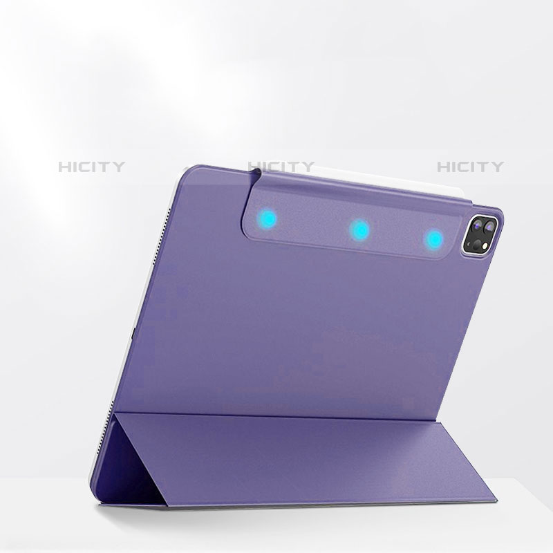 Custodia Portafoglio In Pelle Cover con Supporto P02 per Apple iPad Pro 11 (2020) Grigio Lavanda