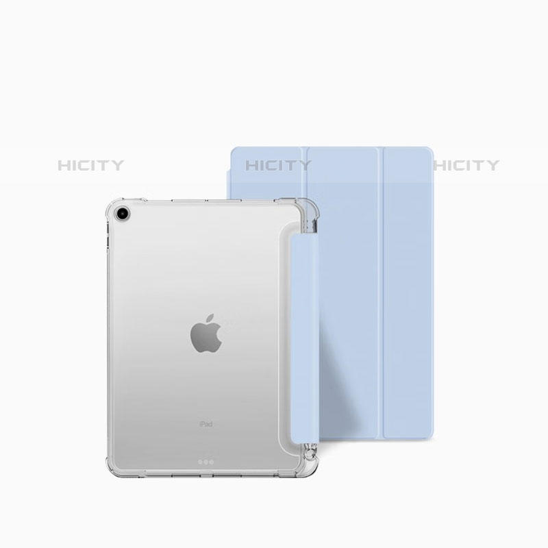 Custodia Portafoglio In Pelle Cover con Supporto P04 per Apple iPad 10.2 (2020) Cielo Blu