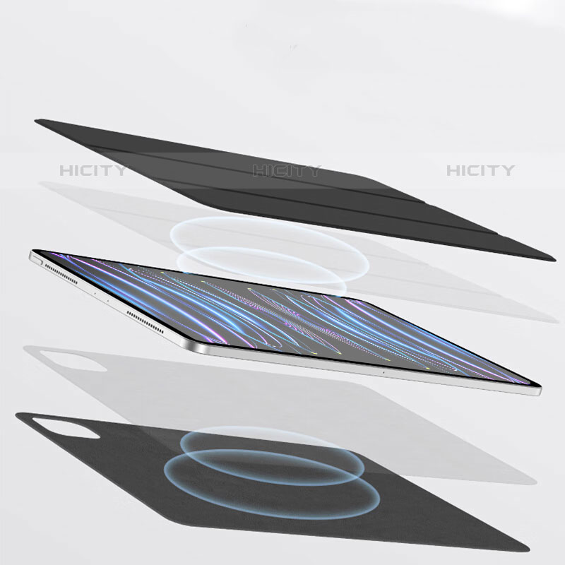 Custodia Portafoglio In Pelle Cover con Supporto P04 per Apple iPad Pro 11 (2020) Nero