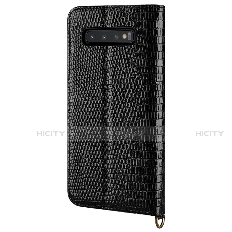 Custodia Portafoglio In Pelle Cover con Supporto P04 per Samsung Galaxy S10