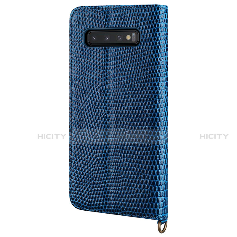 Custodia Portafoglio In Pelle Cover con Supporto P04 per Samsung Galaxy S10 Plus