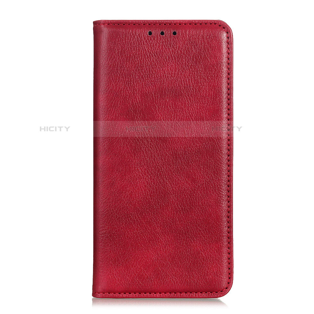 Custodia Portafoglio In Pelle Cover con Supporto per Alcatel 3 (2019) Rosso