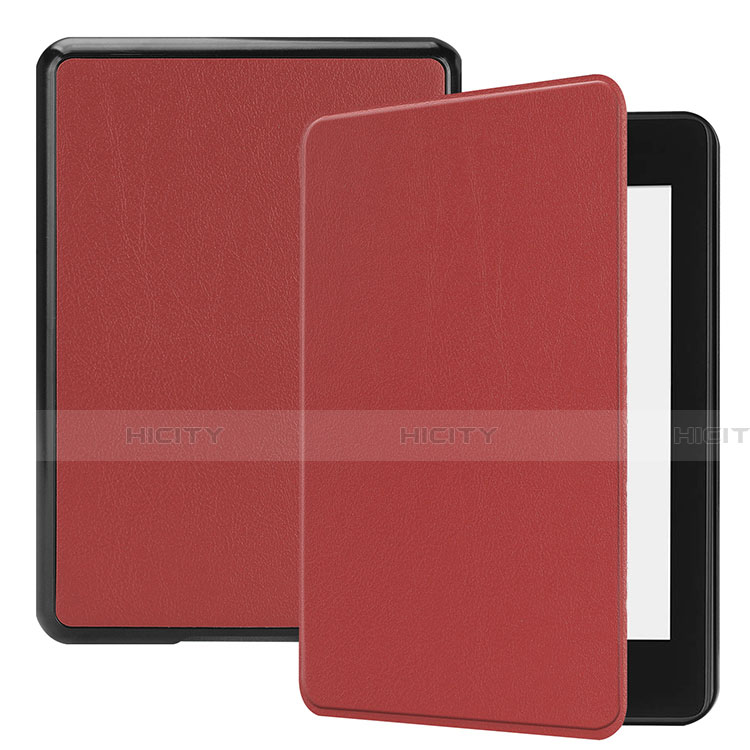 Custodia Portafoglio In Pelle Cover con Supporto per Amazon Kindle Paperwhite 6 inch Rosso Rosa