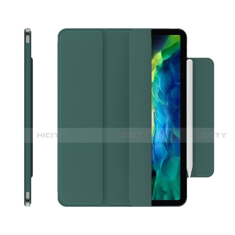 Custodia Portafoglio In Pelle Cover con Supporto per Apple iPad Pro 11 (2020) Verde