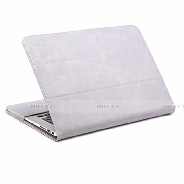 Custodia Portafoglio In Pelle Cover con Supporto per Apple MacBook Air 13 pollici (2020) Grigio