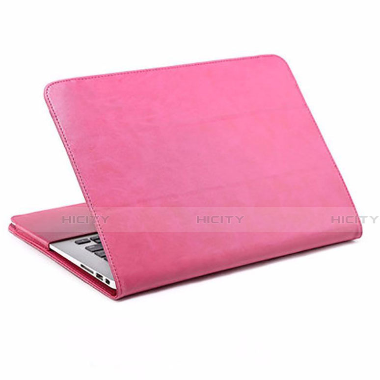 Custodia Portafoglio In Pelle Cover con Supporto per Apple MacBook Air 13 pollici (2020) Rosa