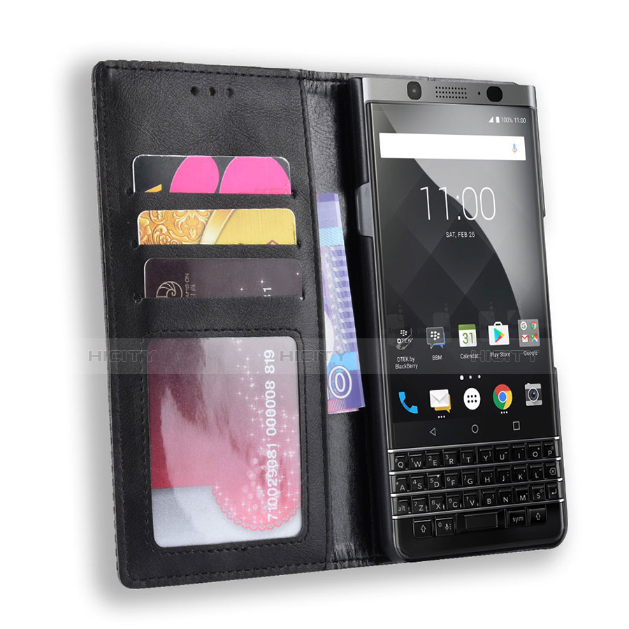 Custodia Portafoglio In Pelle Cover con Supporto per Blackberry KEYone