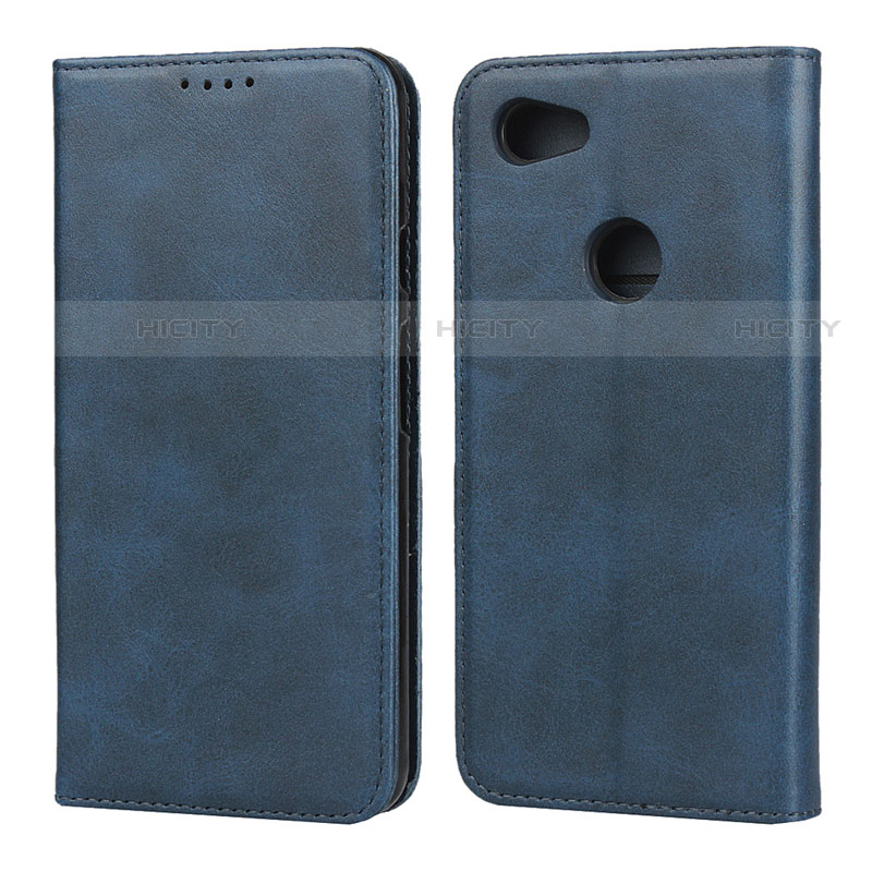 Custodia Portafoglio In Pelle Cover con Supporto per Google Pixel 3a Blu