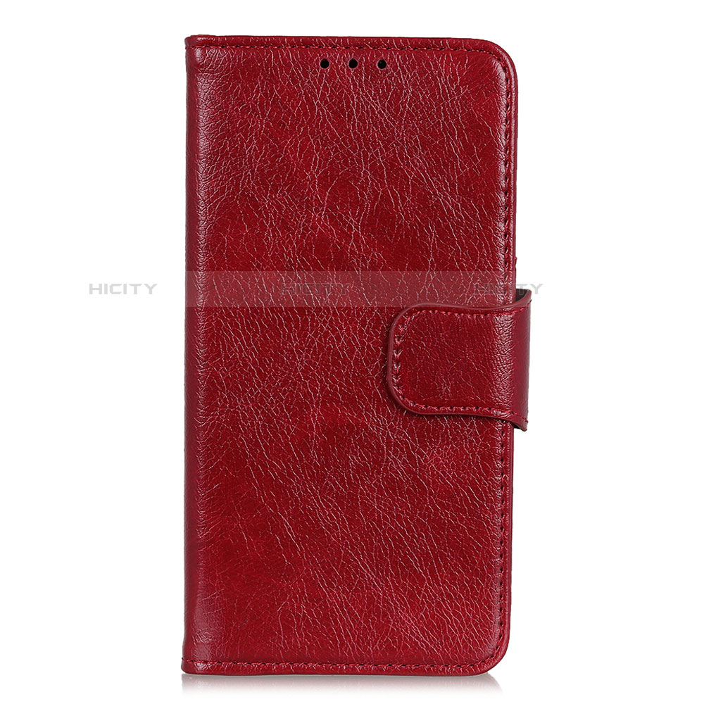 Custodia Portafoglio In Pelle Cover con Supporto per Google Pixel 4 Rosso