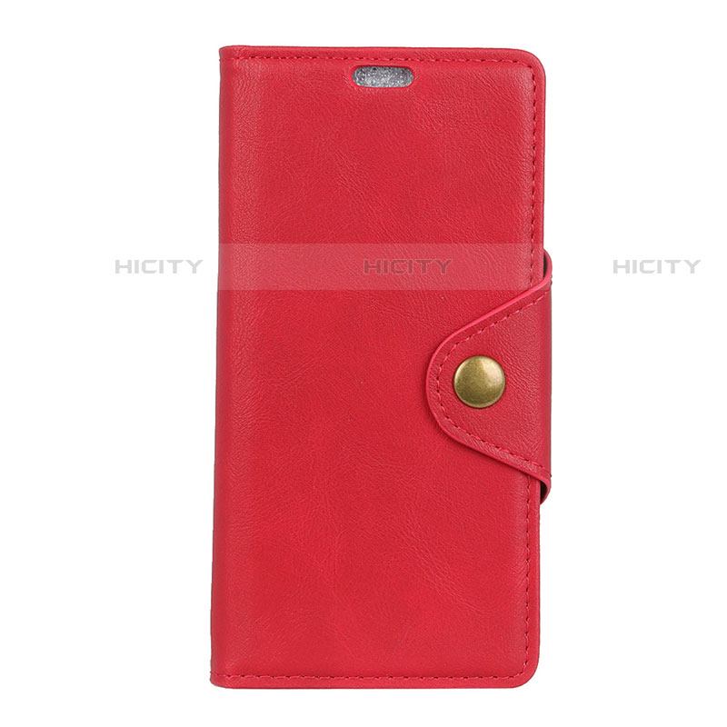 Custodia Portafoglio In Pelle Cover con Supporto per HTC Desire 12 Plus Rosso