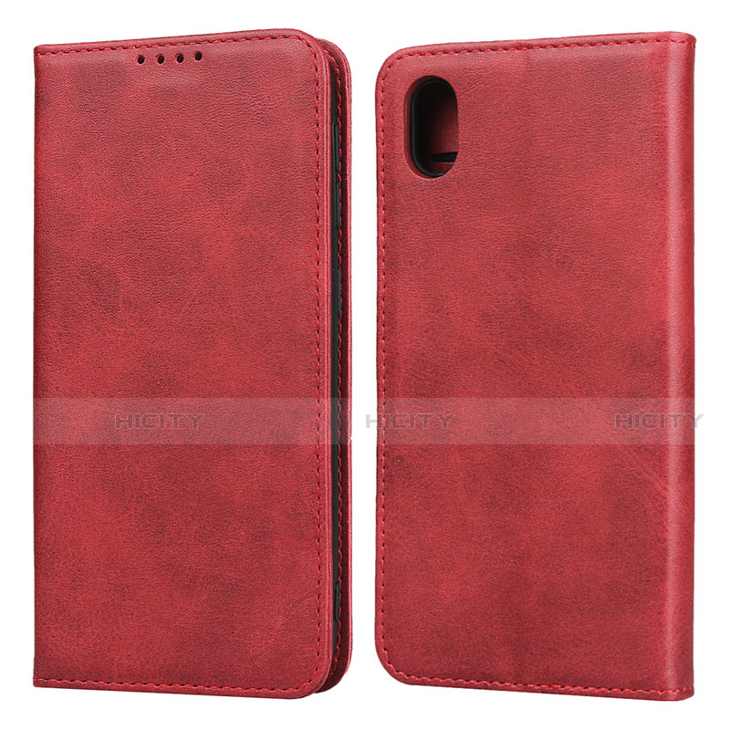 Custodia Portafoglio In Pelle Cover con Supporto per Huawei Enjoy 8S Rosso