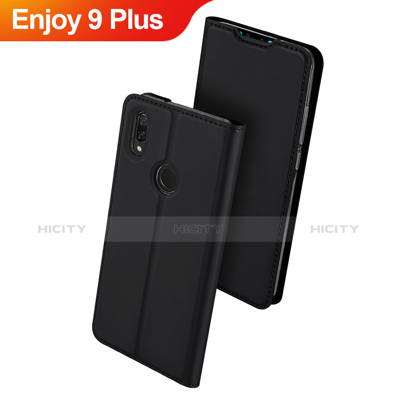 Custodia Portafoglio In Pelle Cover con Supporto per Huawei Enjoy 9 Plus Nero