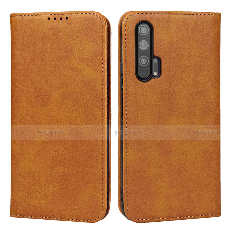 Custodia Portafoglio In Pelle Cover con Supporto per Huawei Honor 20 Pro Arancione