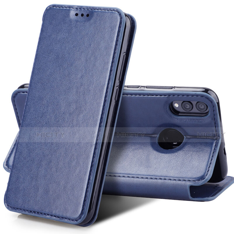 Custodia Portafoglio In Pelle Cover con Supporto per Huawei Honor 8X Blu