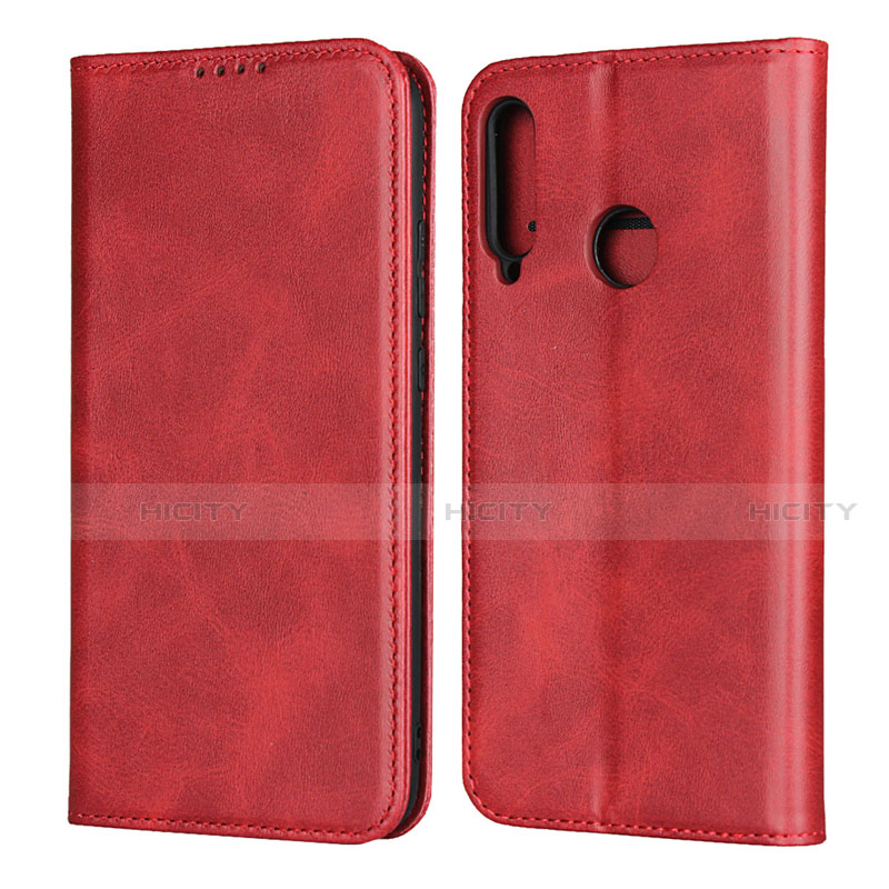 Custodia Portafoglio In Pelle Cover con Supporto per Huawei Honor 9C Rosso