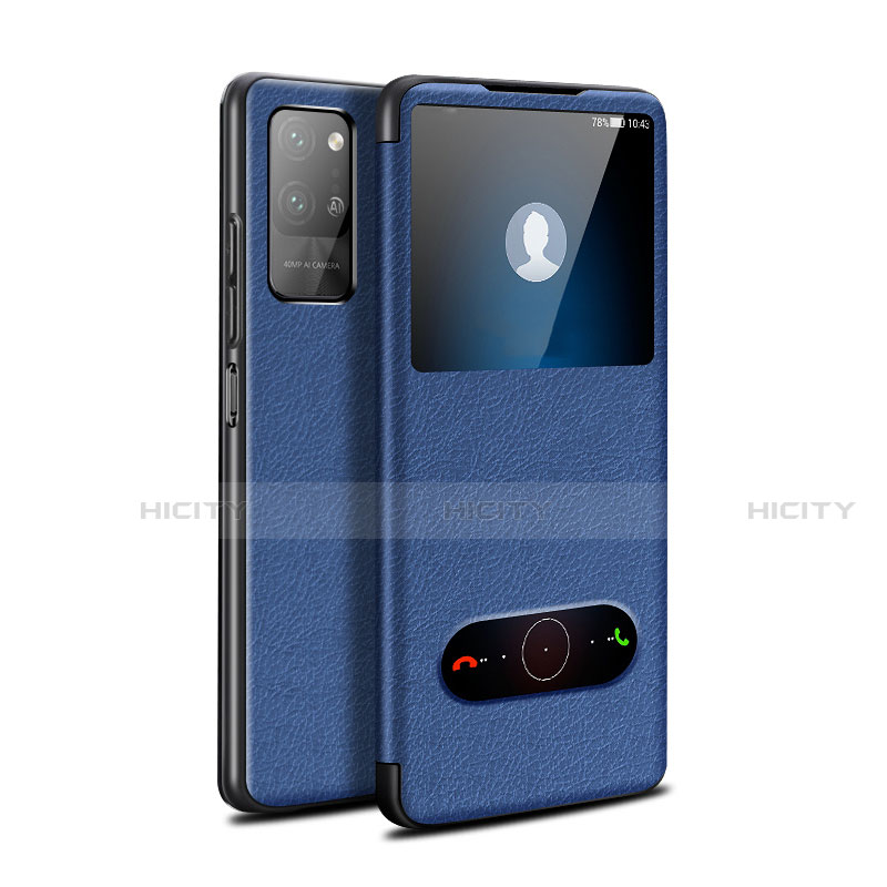 Custodia Portafoglio In Pelle Cover con Supporto per Huawei Honor Play4 Pro 5G Blu