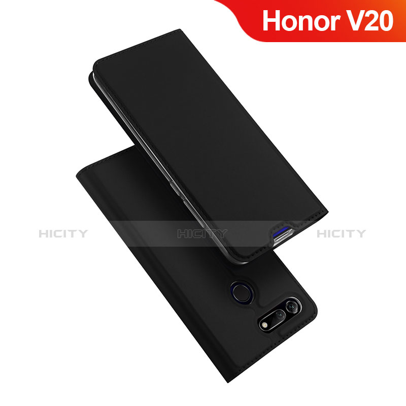 Custodia Portafoglio In Pelle Cover con Supporto per Huawei Honor V20 Nero