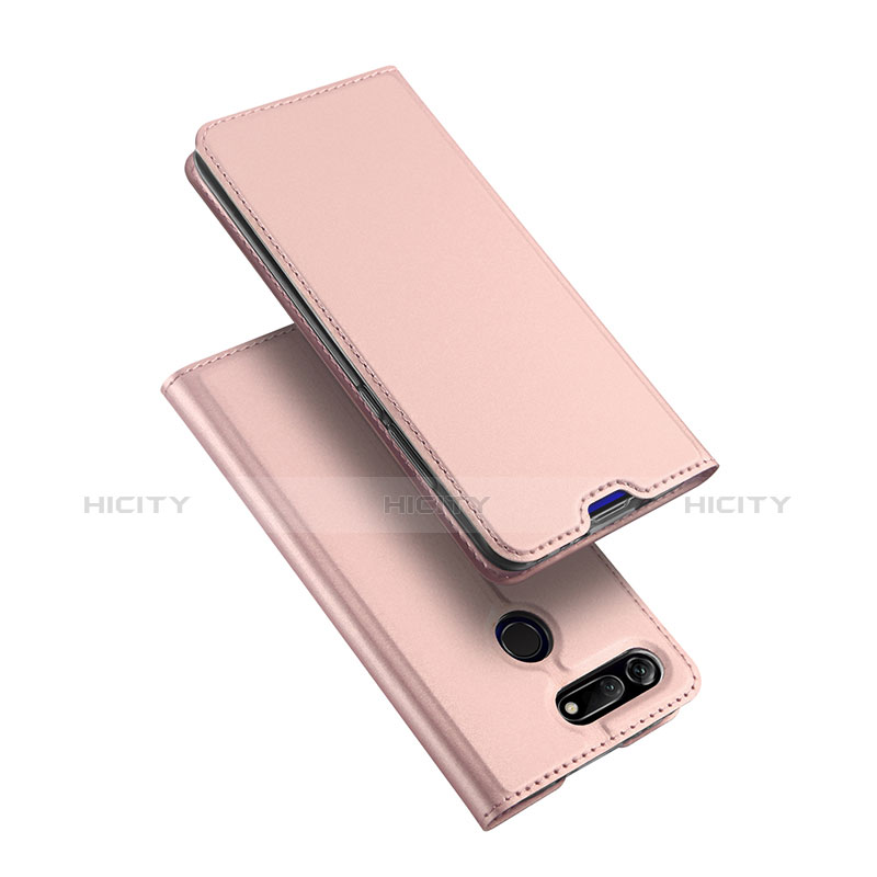 Custodia Portafoglio In Pelle Cover con Supporto per Huawei Honor View 20 Oro Rosa