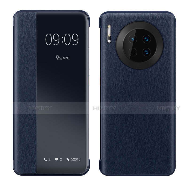 Custodia Portafoglio In Pelle Cover con Supporto per Huawei Mate 30 Blu