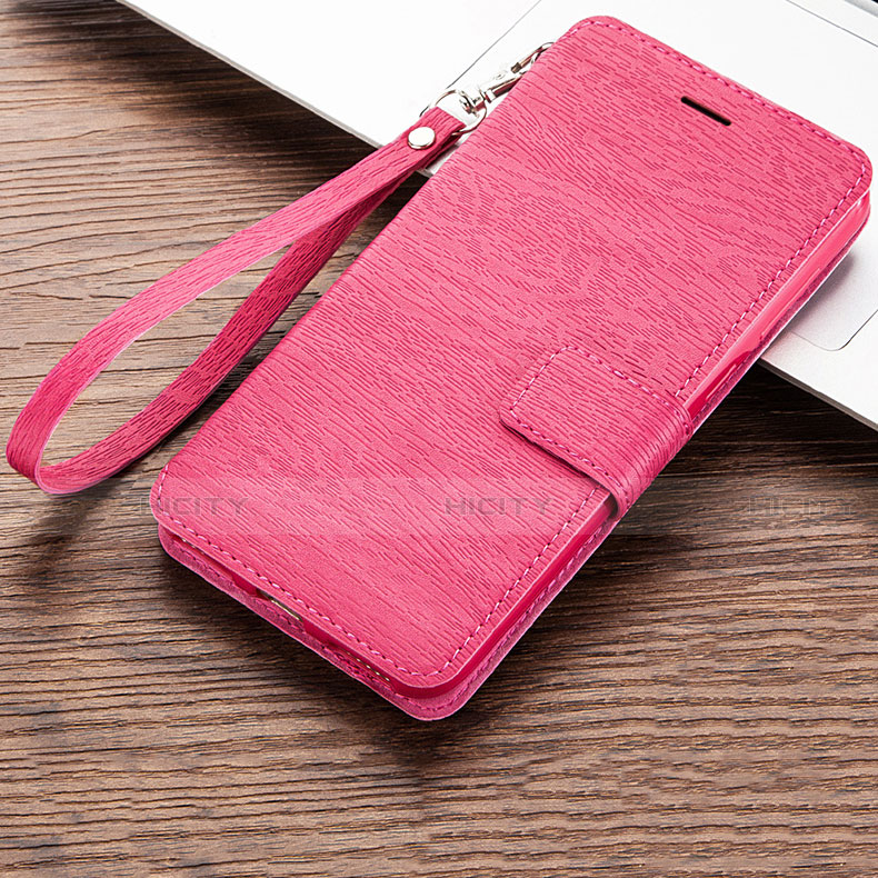 Custodia Portafoglio In Pelle Cover con Supporto per Huawei Y6s Rosa Caldo