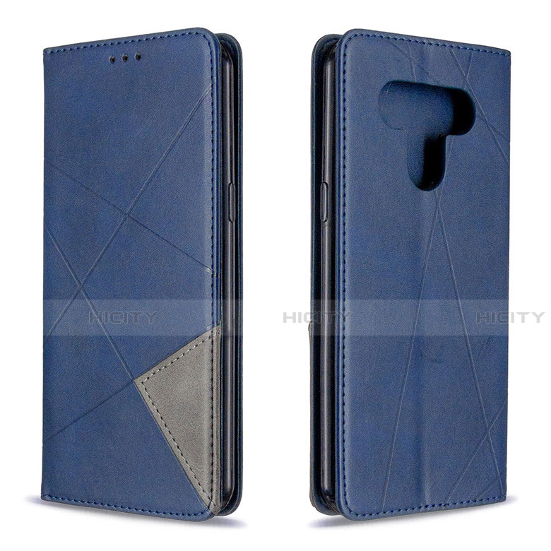 Custodia Portafoglio In Pelle Cover con Supporto per LG K51 Blu